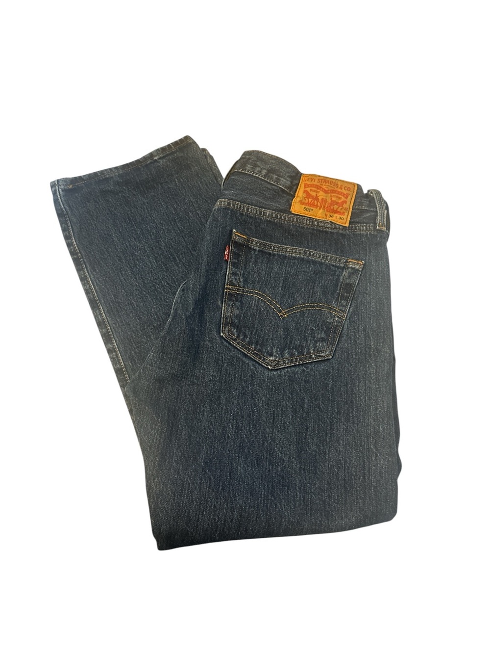 Levi's 501 Button Up Men's‎ Straight-Leg Blue Jeans 36x30